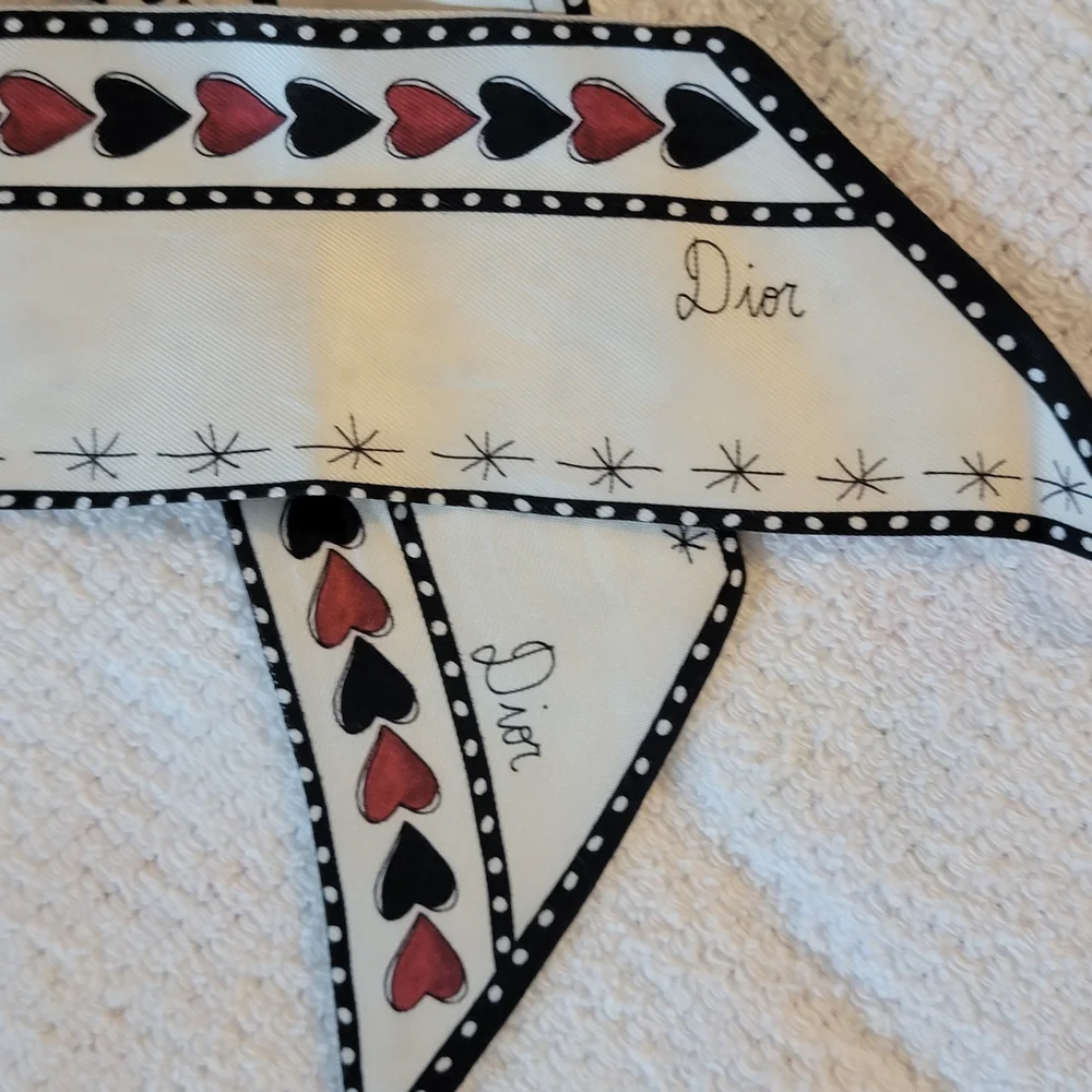 Auth💞Christian Dior Silk La Roue De La Fortune Mitzah Scarf